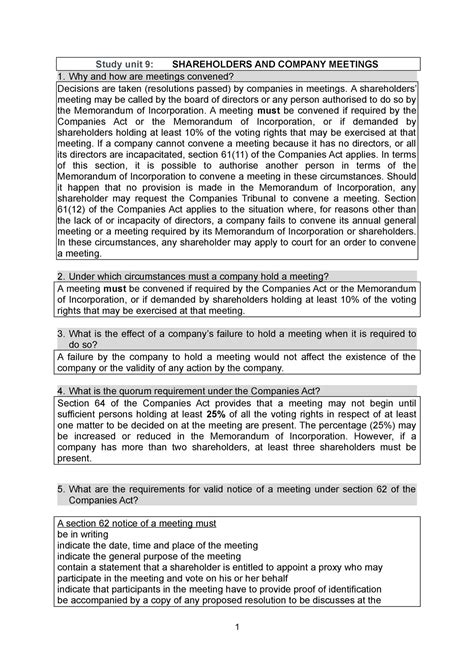 Questions & Answers to the Shareholders Meeting .